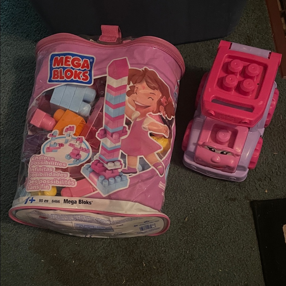 Mega building blocks and truck